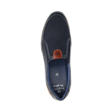 Leder Slip on dunkelblau