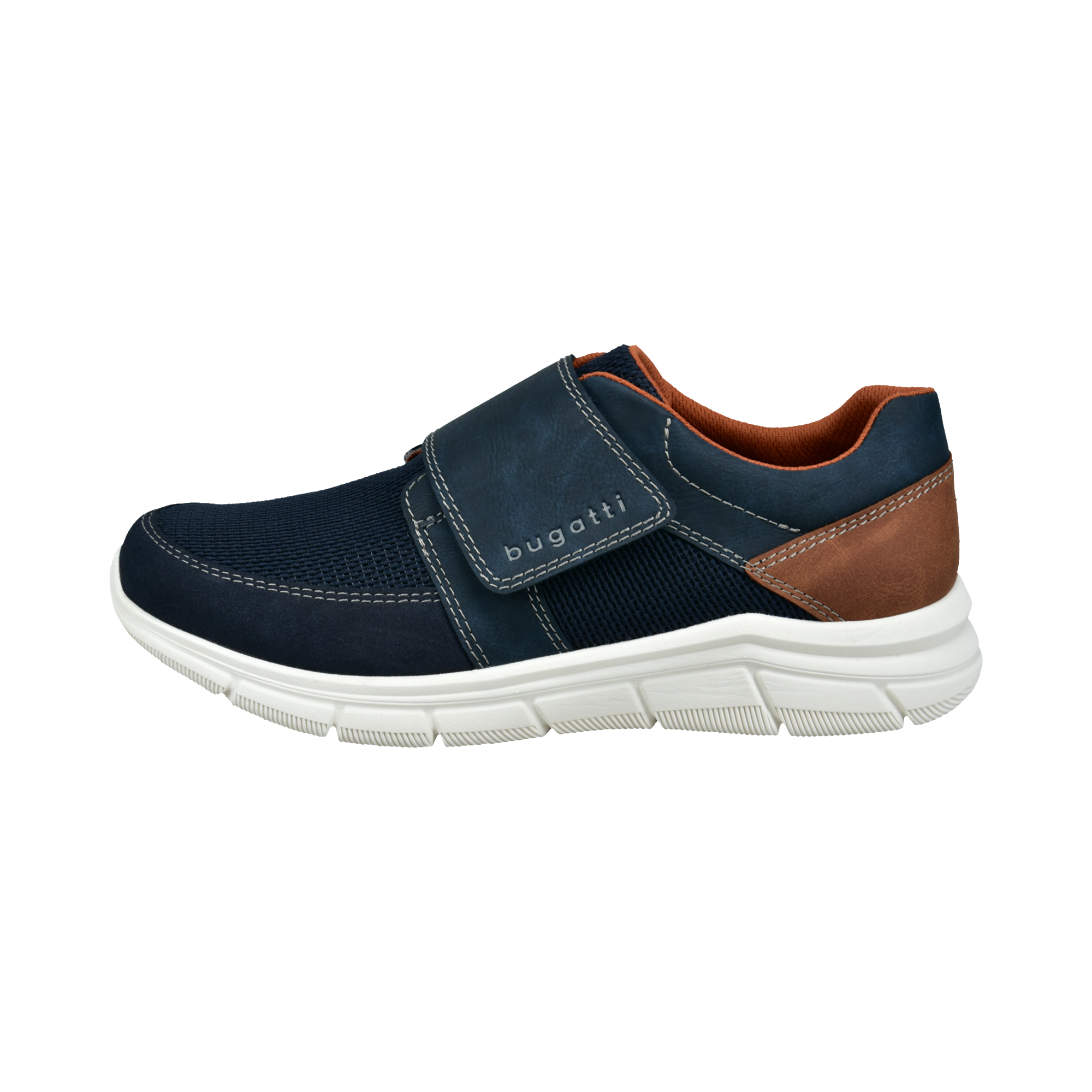 bugatti Sneaker dunkelblau Herren Klettverschluss Modernes