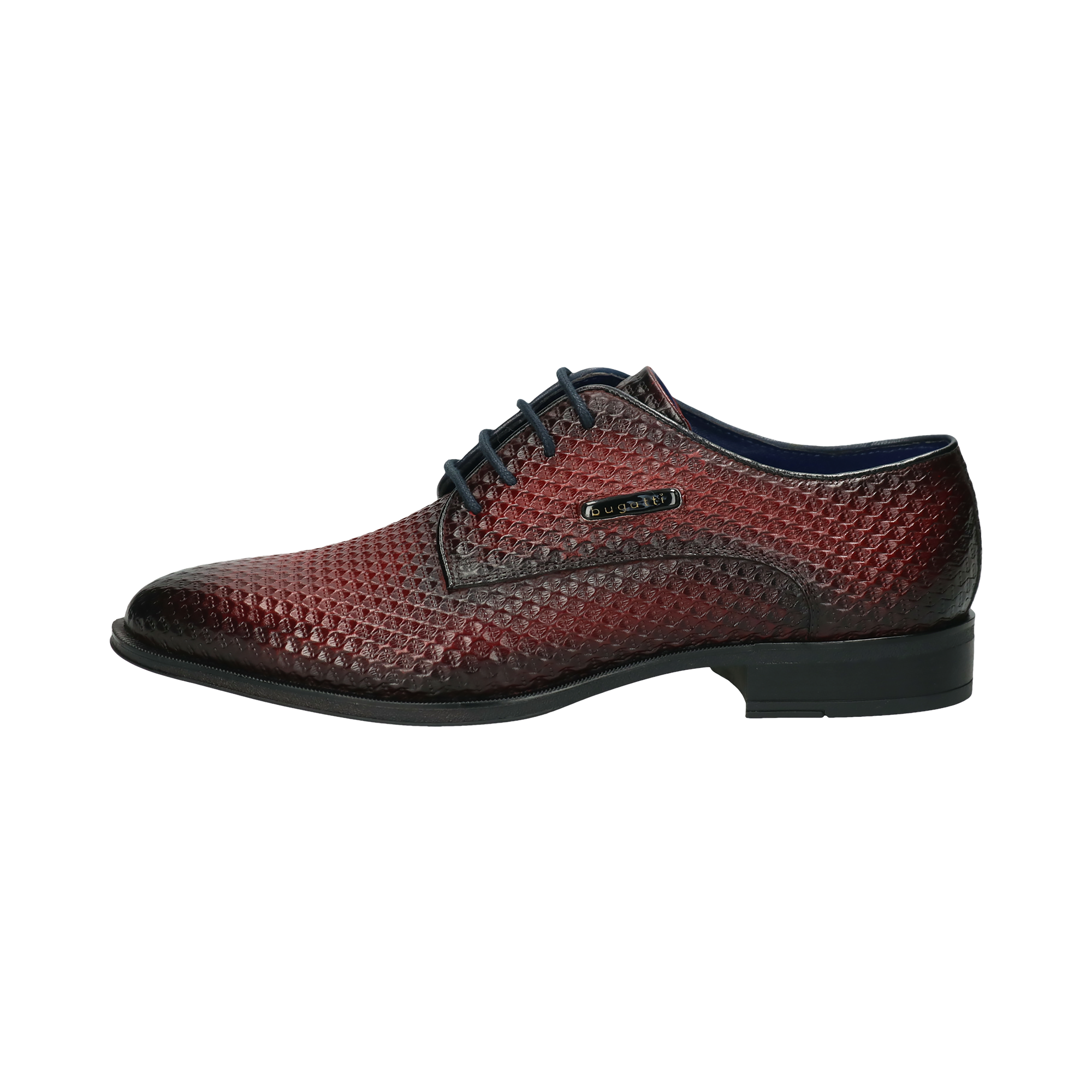 Leather Business lace-up dark red