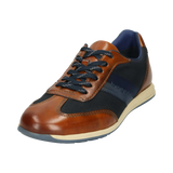 Sneaker in pelle color cognac