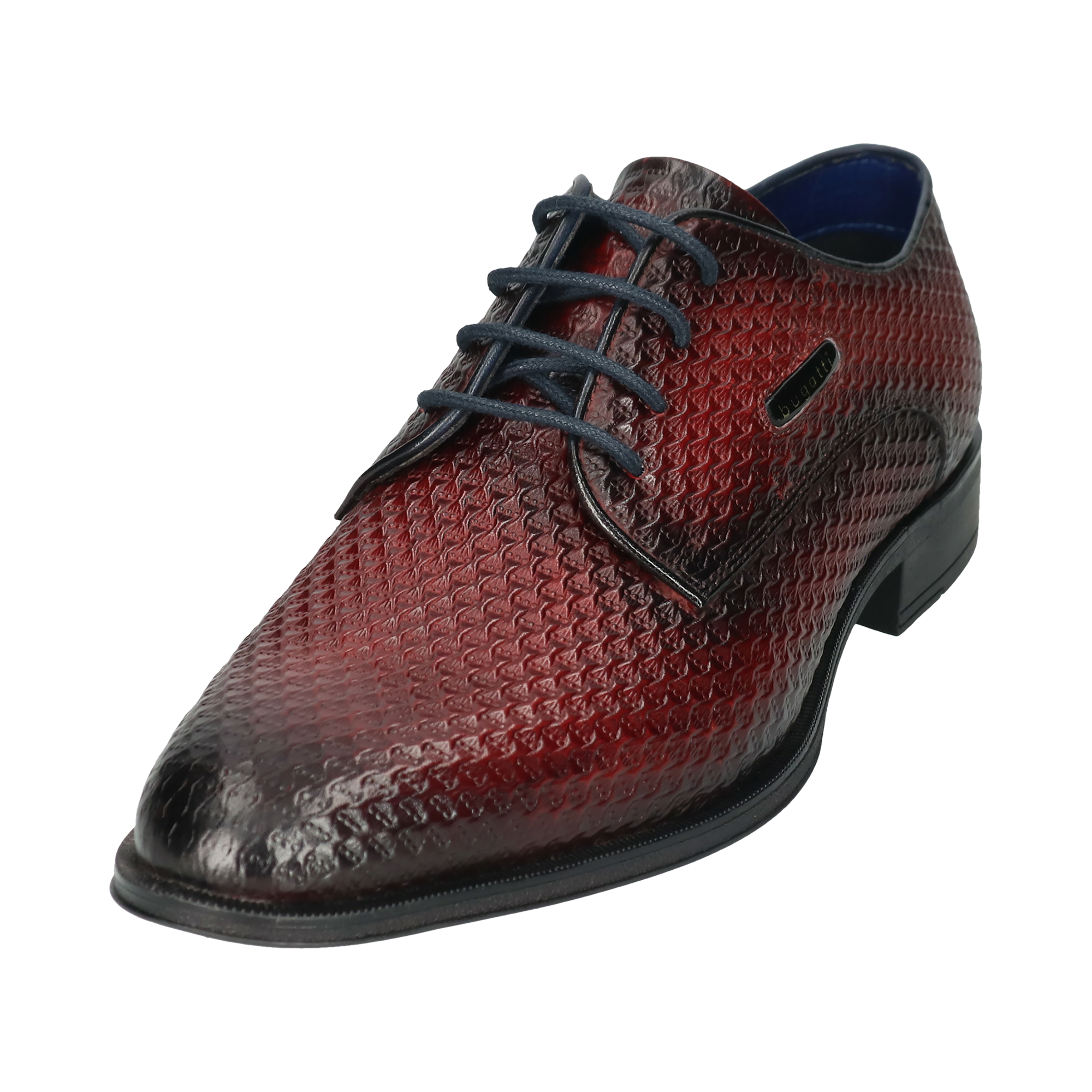 Leather Business lace-up dark red